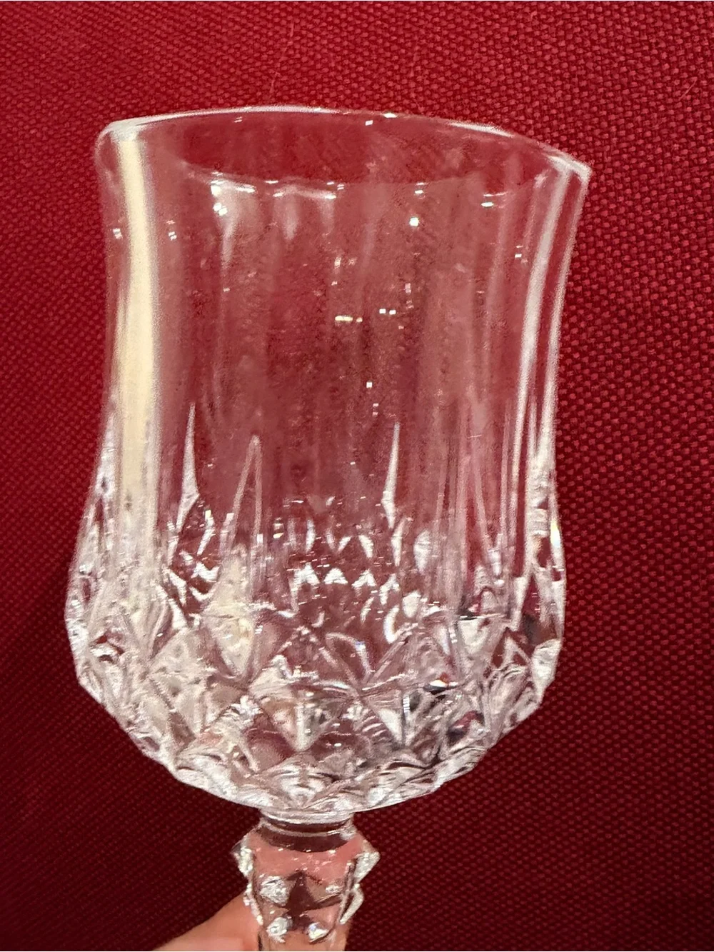 NIB 6 Cristal D'Aques Longchamp Crystal 25CL Wine Water Goblet Glass